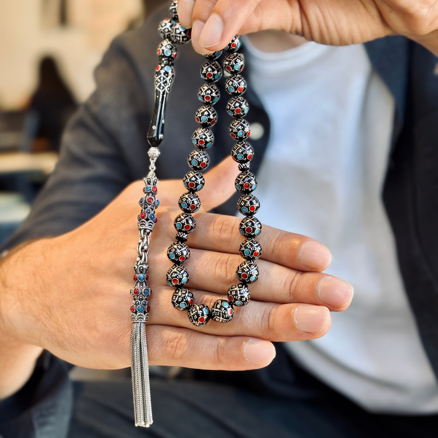 925 Sterling Silver Tassel Kuka Prayer Beads