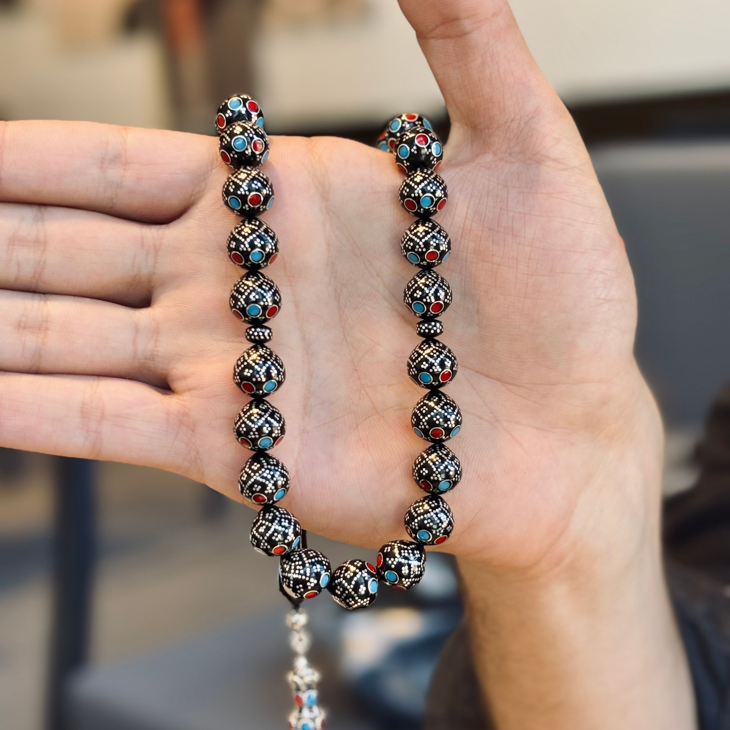 925 Sterling Silver Tassel Kuka Prayer Beads