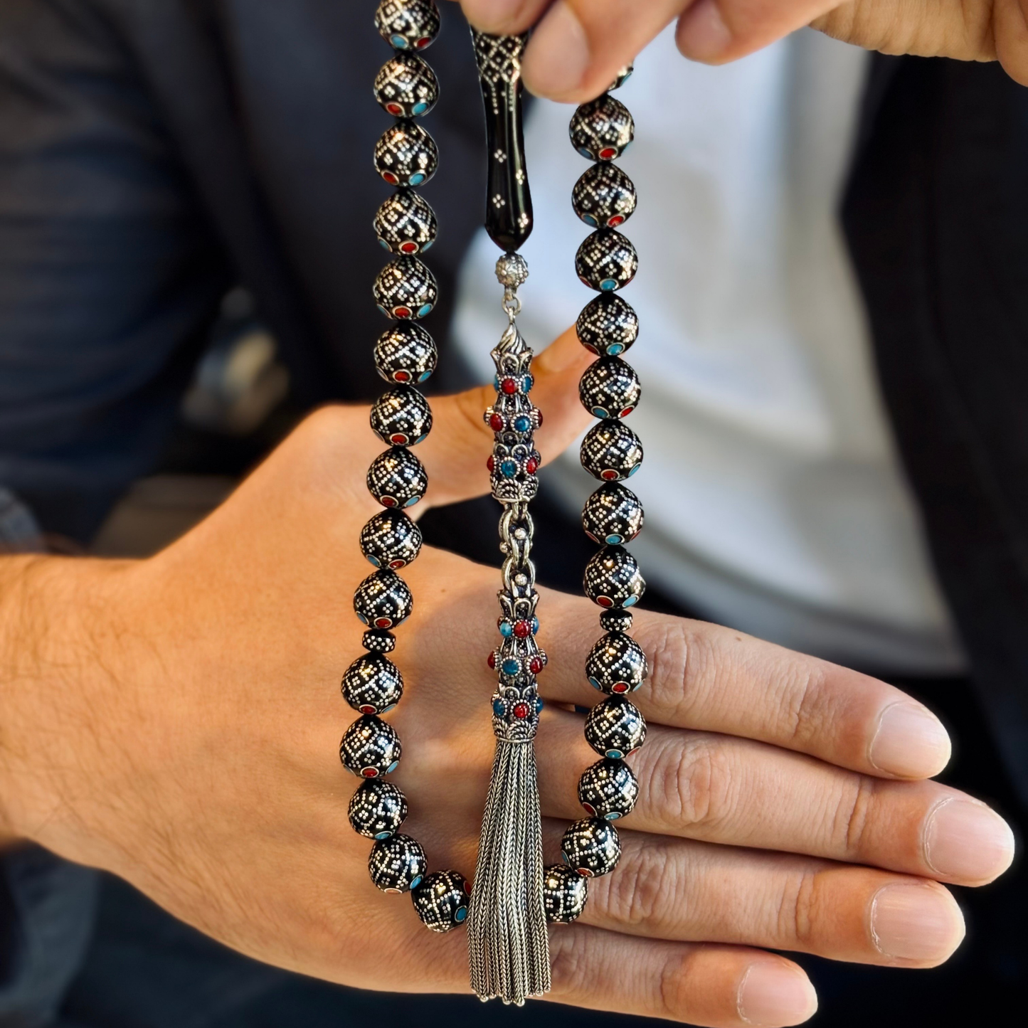 925 Sterling Silver Tassel Kuka Prayer Beads