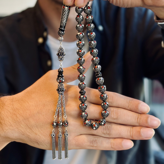 925 Sterling Silver Tassel Kuka Prayer Beads