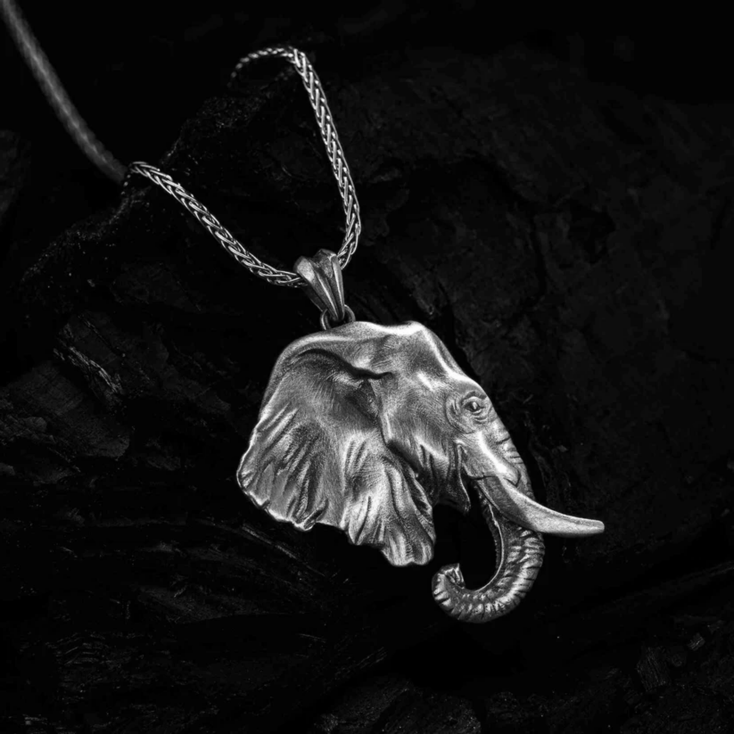 925 Ayar Gümüş Fil Erkek Kolye