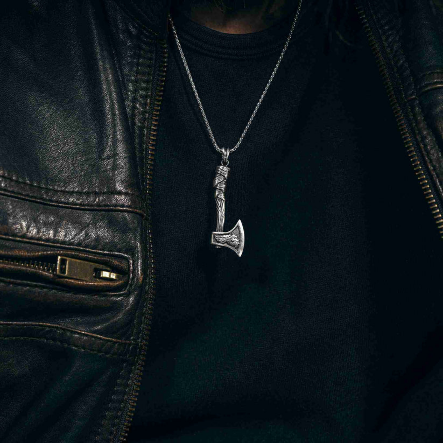 925 Ayar Gümüş Viking Savaş Baltası Erkek Kolye