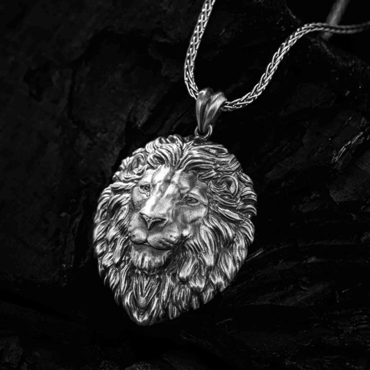 925 Ayar Gümüş Aslan Erkek Kolye